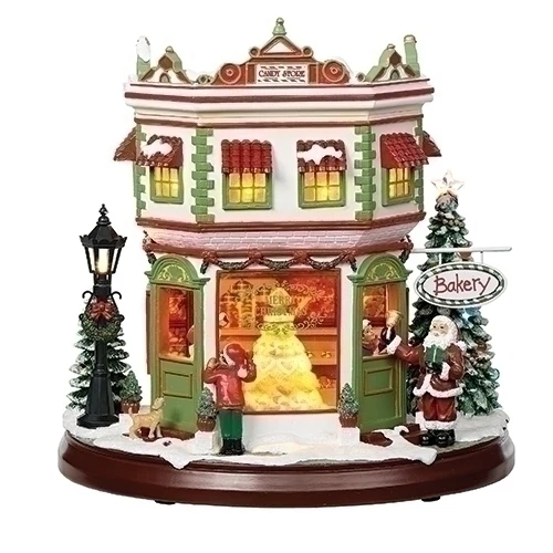 Musical LED Sweet Shop Water Globe, 10.25"