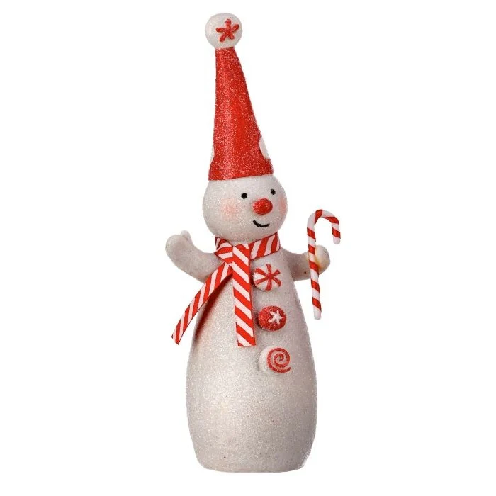 Resin Peppermint Snowman, 10" (2 styles - sold individually) - Image 2