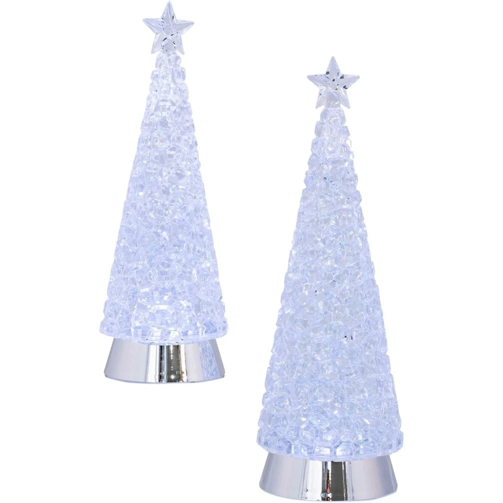 LED Cube Swirl Christmas Tree Tabletop Decoration, 12-14" (Set of 2) - Image 6