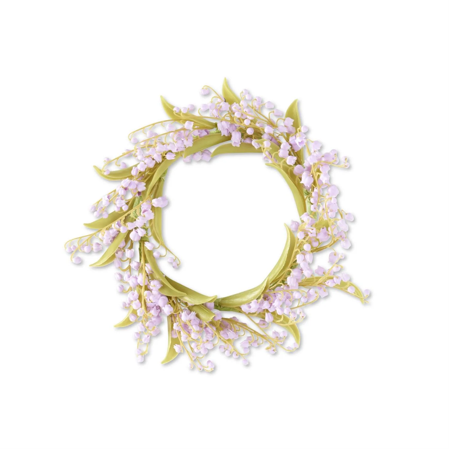 13" Purple Real Touch Lily of The Valley Candle Ring