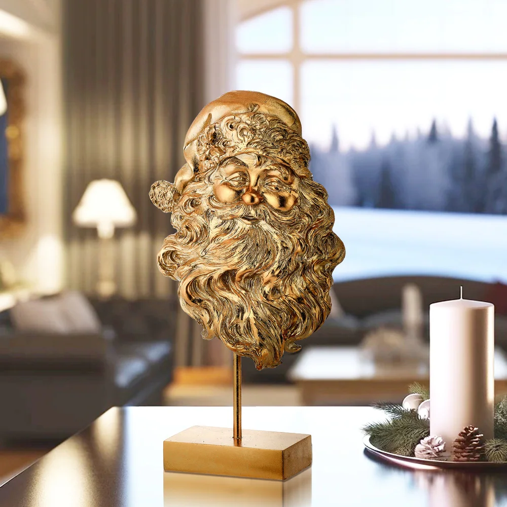 Resin Santa Head Table Piece, 17" - Image 2