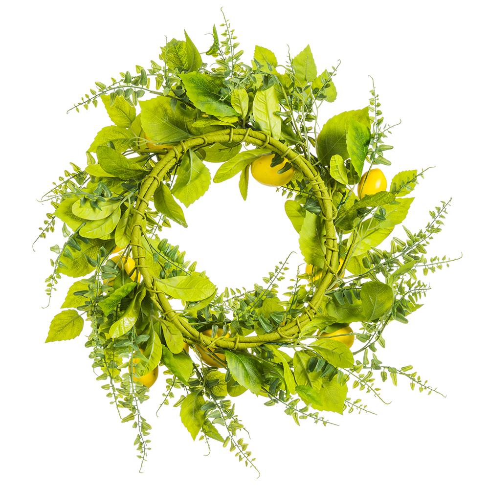 Lemon & Fern Wreath, 24" - Image 2