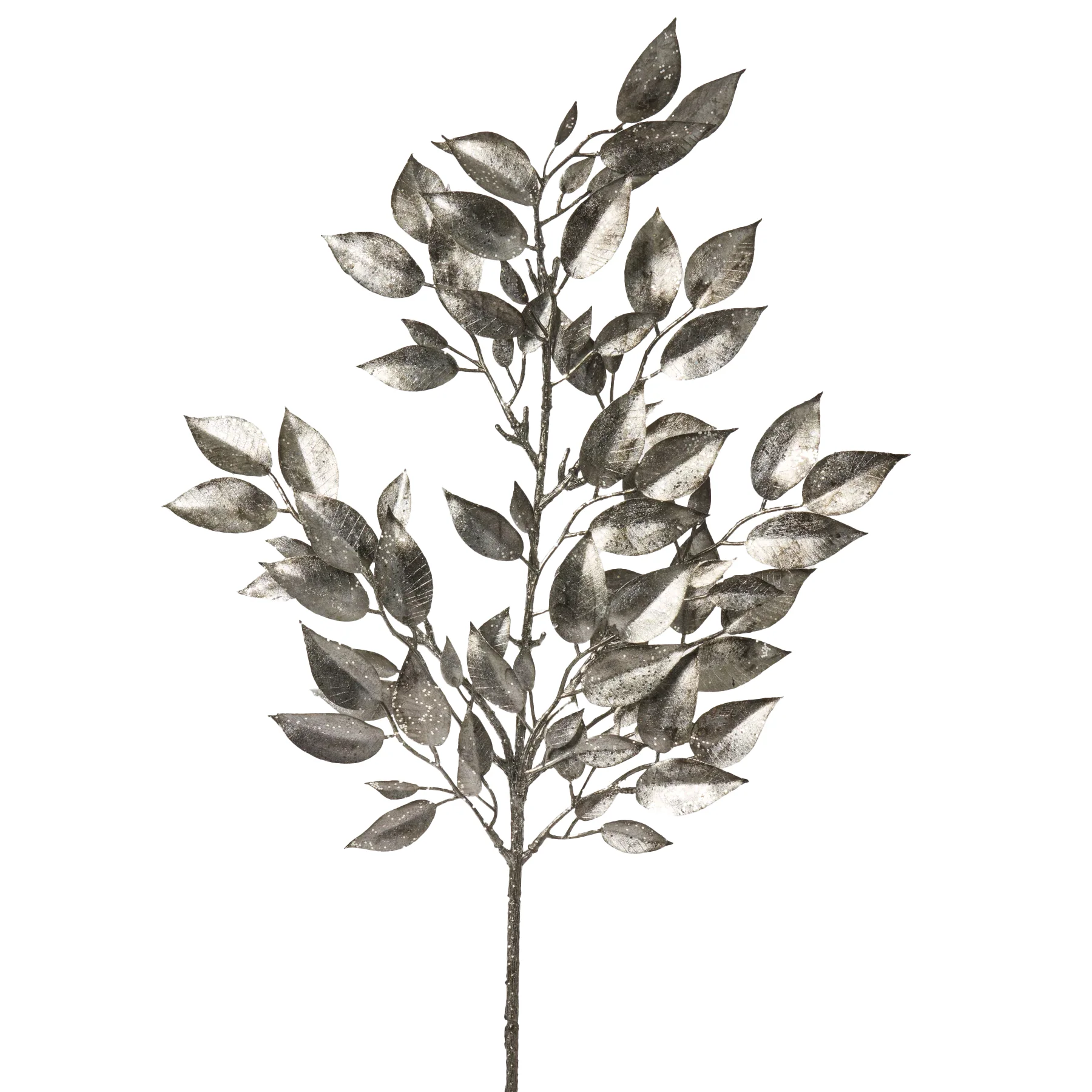 Ficus Leaf, Metallic Gunmetal, 25"
