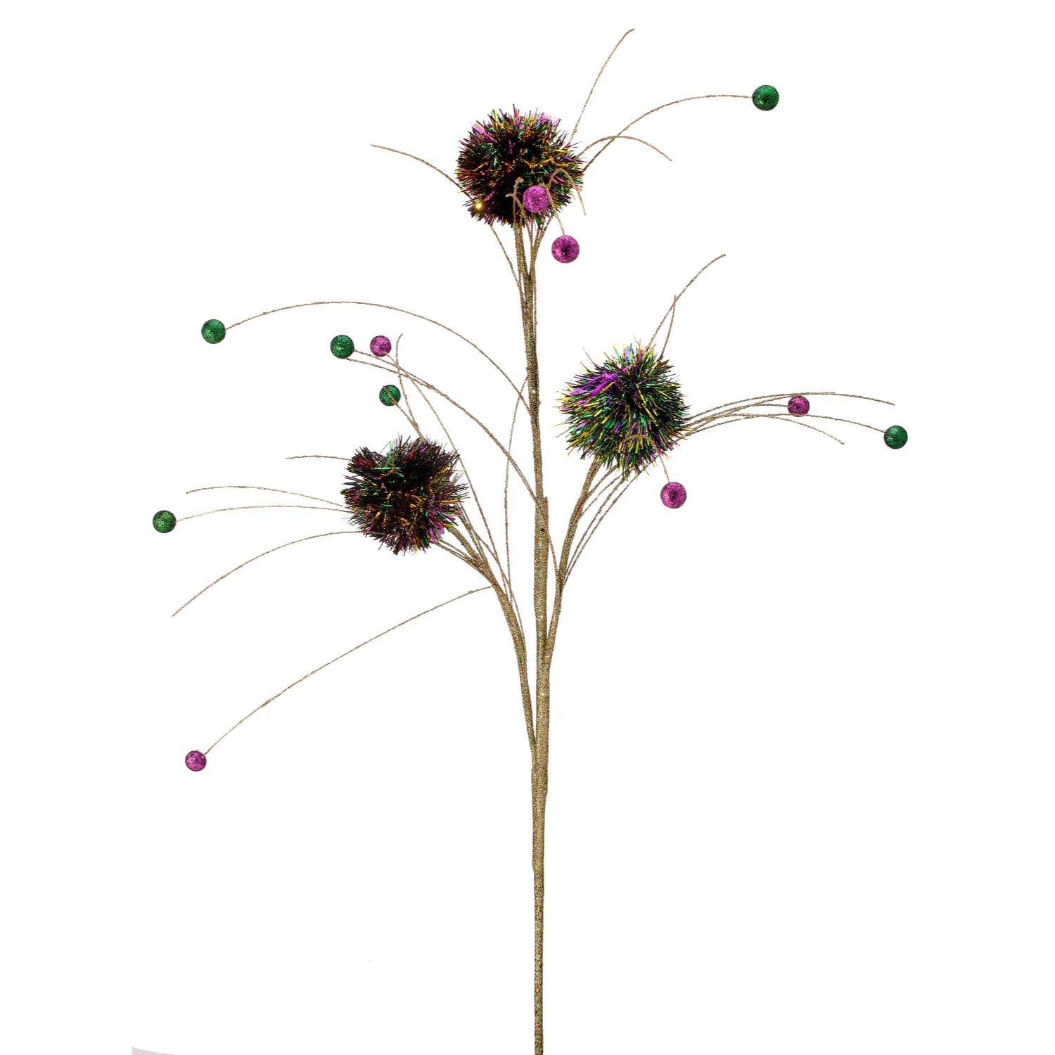 29" Tinsel Ball w/Glitter Spray