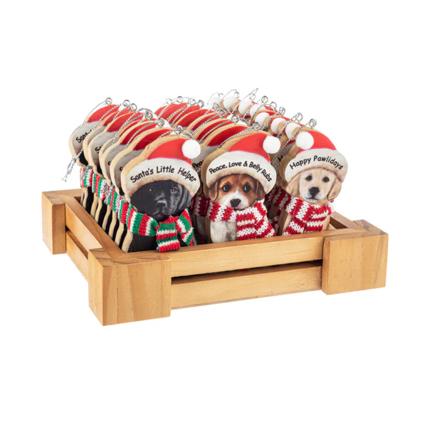 Dogs Ornaments, 3.5" (3 styles - sold individually)