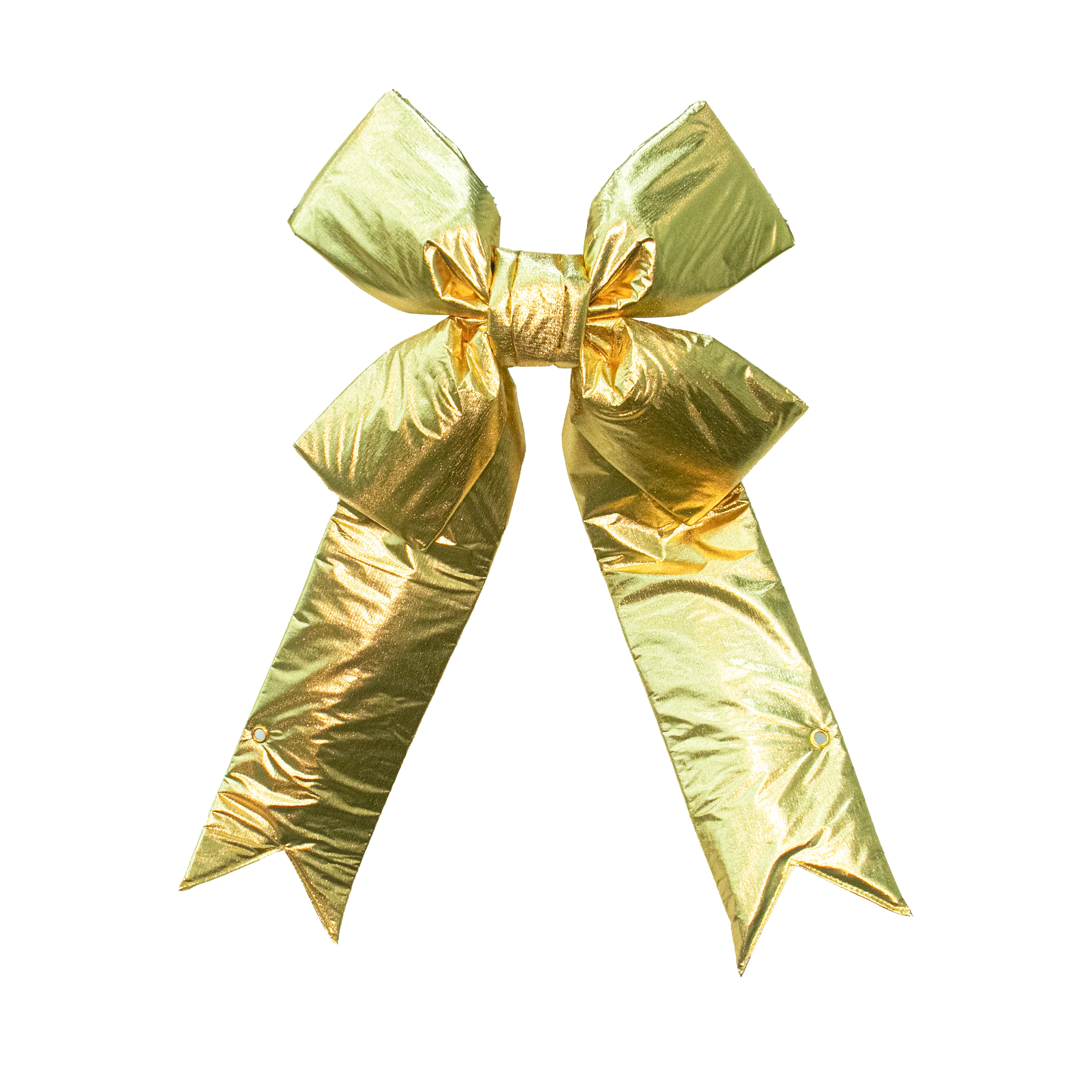 30" Gold Metallic Lame Structure Bow w/Black Electrical Cable (indoor)