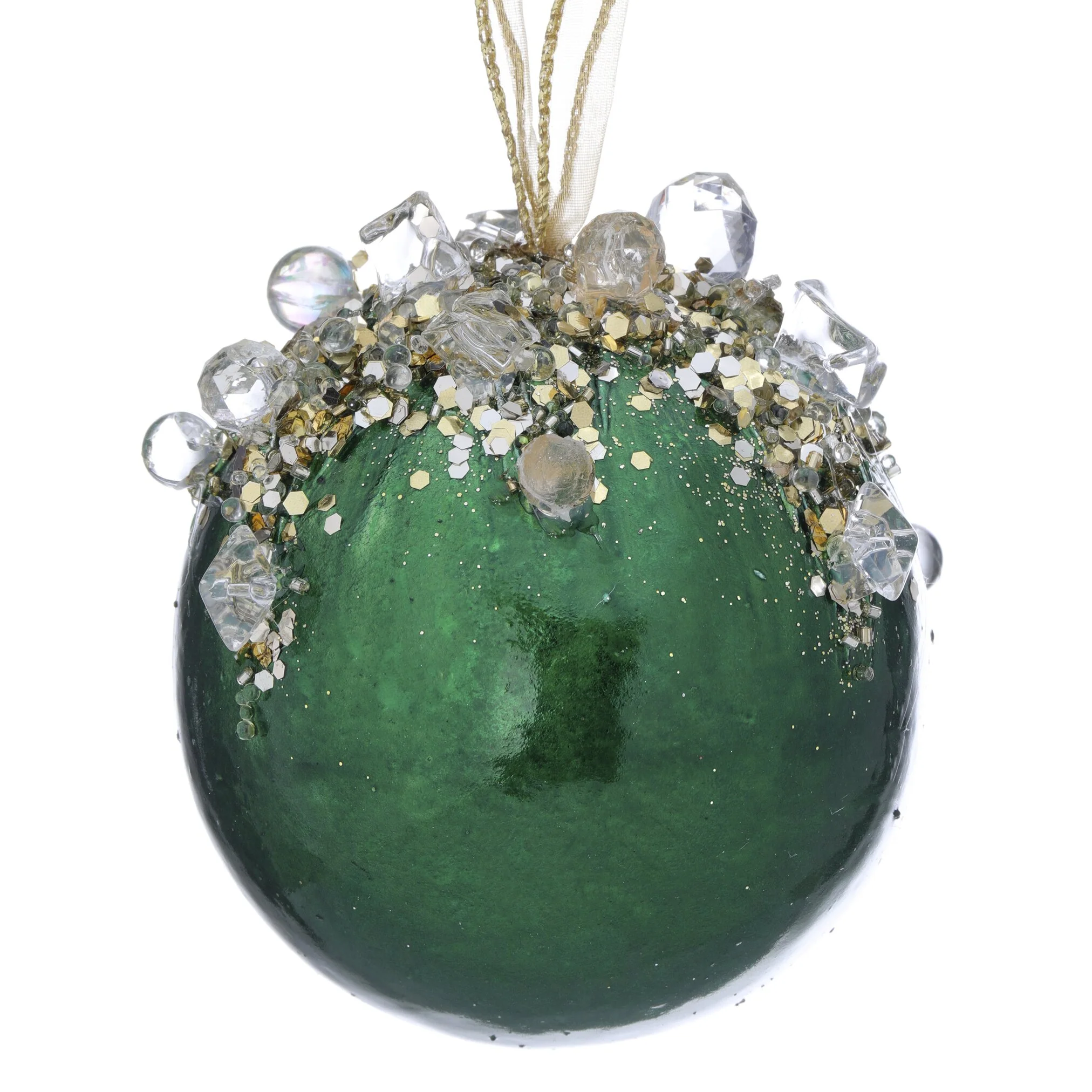 4" Heavy Jeweled Ball Ornament (6 colors - sold individually) - Image 4