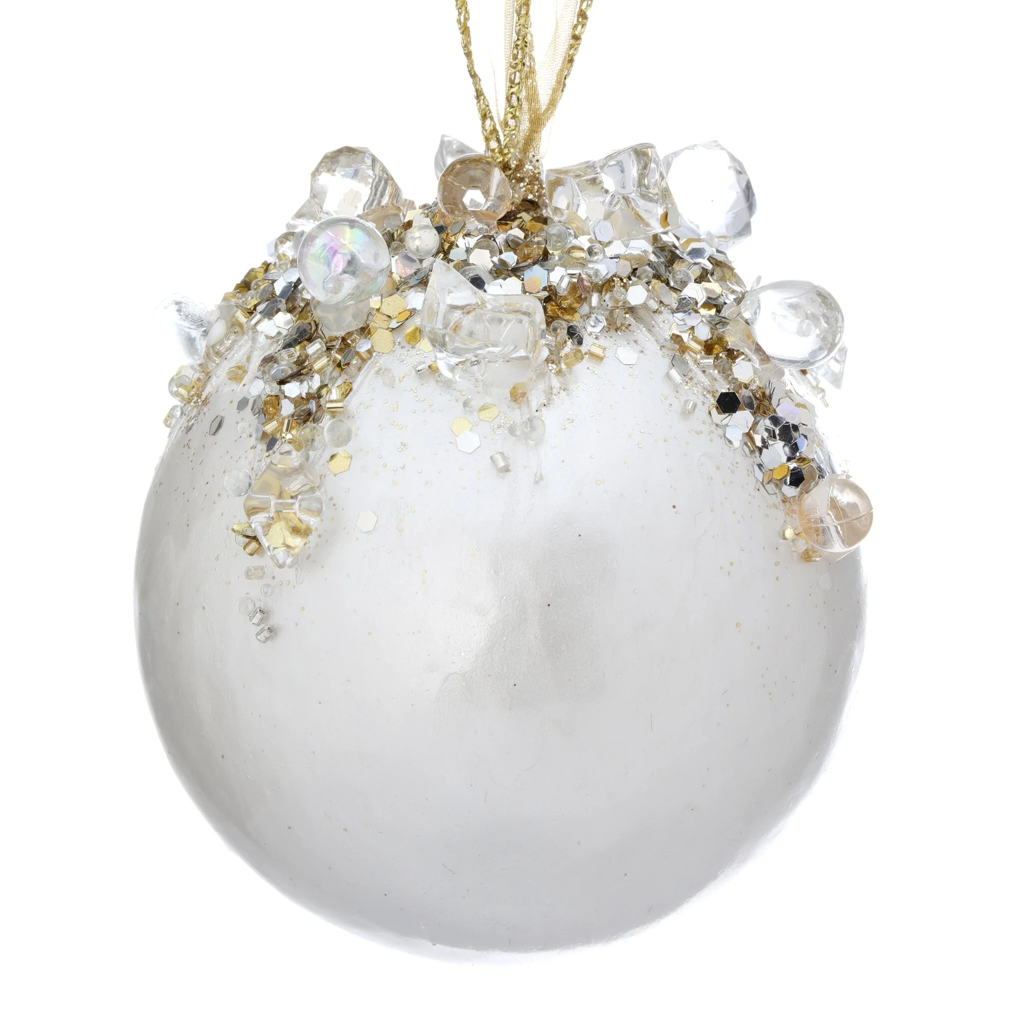 4" Heavy Jeweled Ball Ornament (6 colors - sold individually) - Image 6