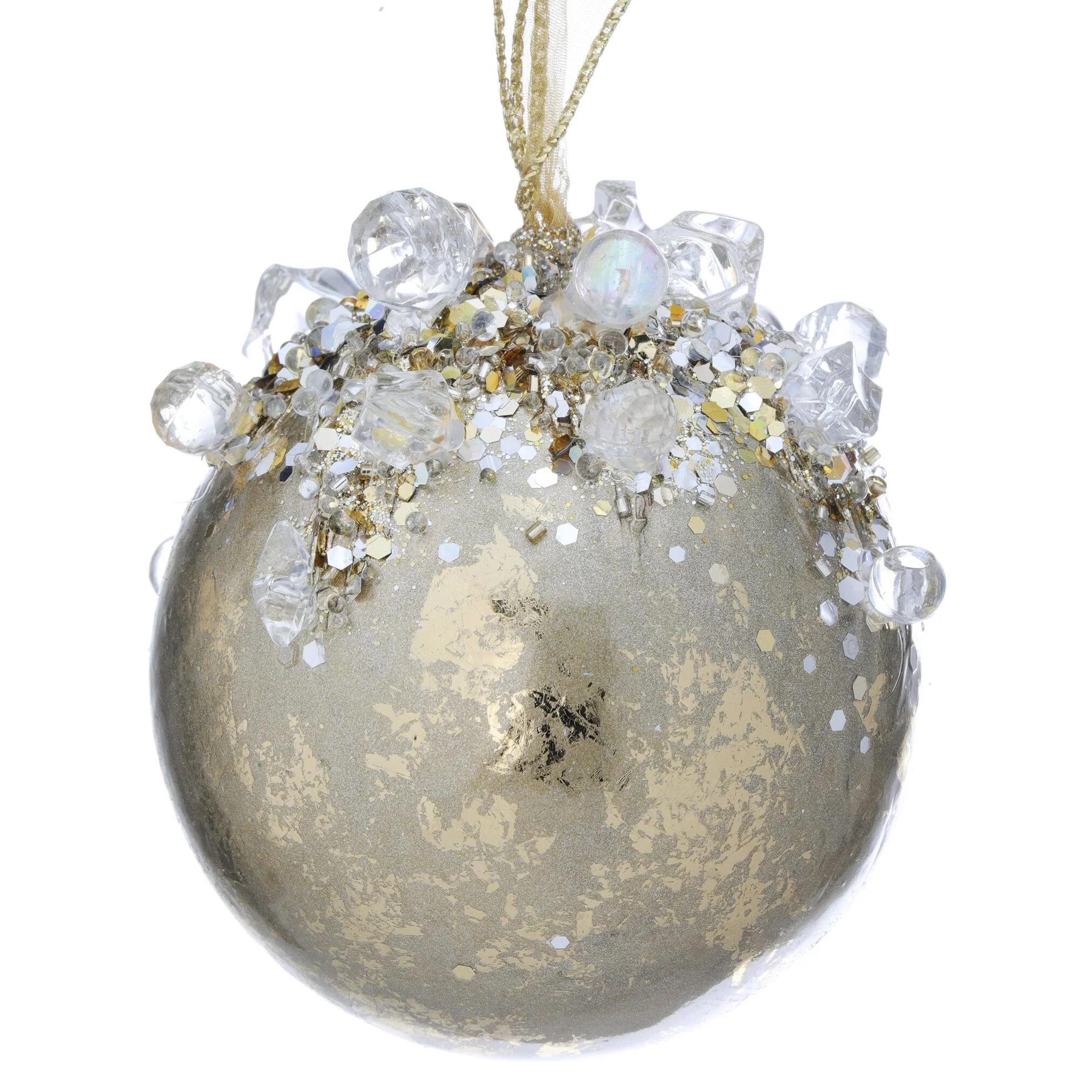 4" Heavy Jeweled Ball Ornament (6 colors - sold individually) - Image 7