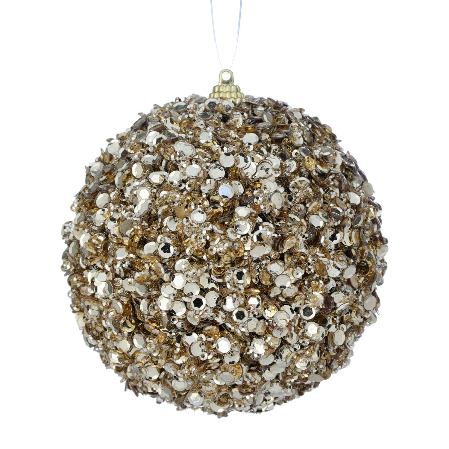 4" Sequins/Acrylic Jewel Ball Ornament
