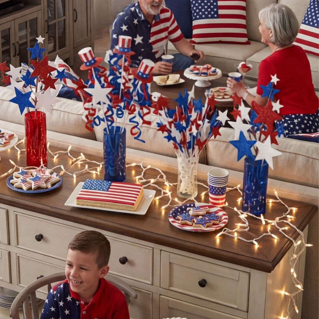 "4th of July" Star Pick, 23.5" (Red/Blue/White) - Image 2
