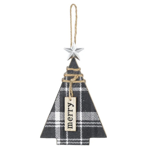 Holiday Plaid Christmas Tree Ornaments, 6.25" (3 styles - sold individually) - Image 3