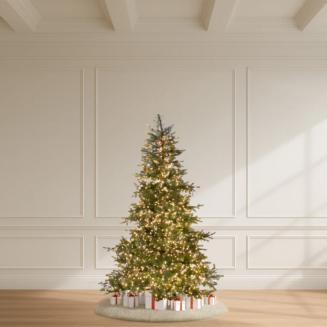 Aspen Pine Hinged Artificial Tree w/ Firecracker Lights, 6.5'