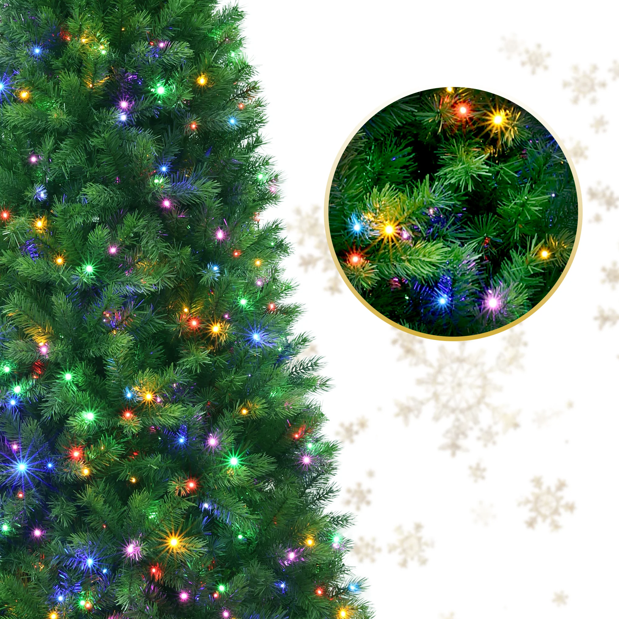 Slim Montauk Fir Christmas Tree w/LED Dual Color Twinkle lights, 7.5' - Image 2