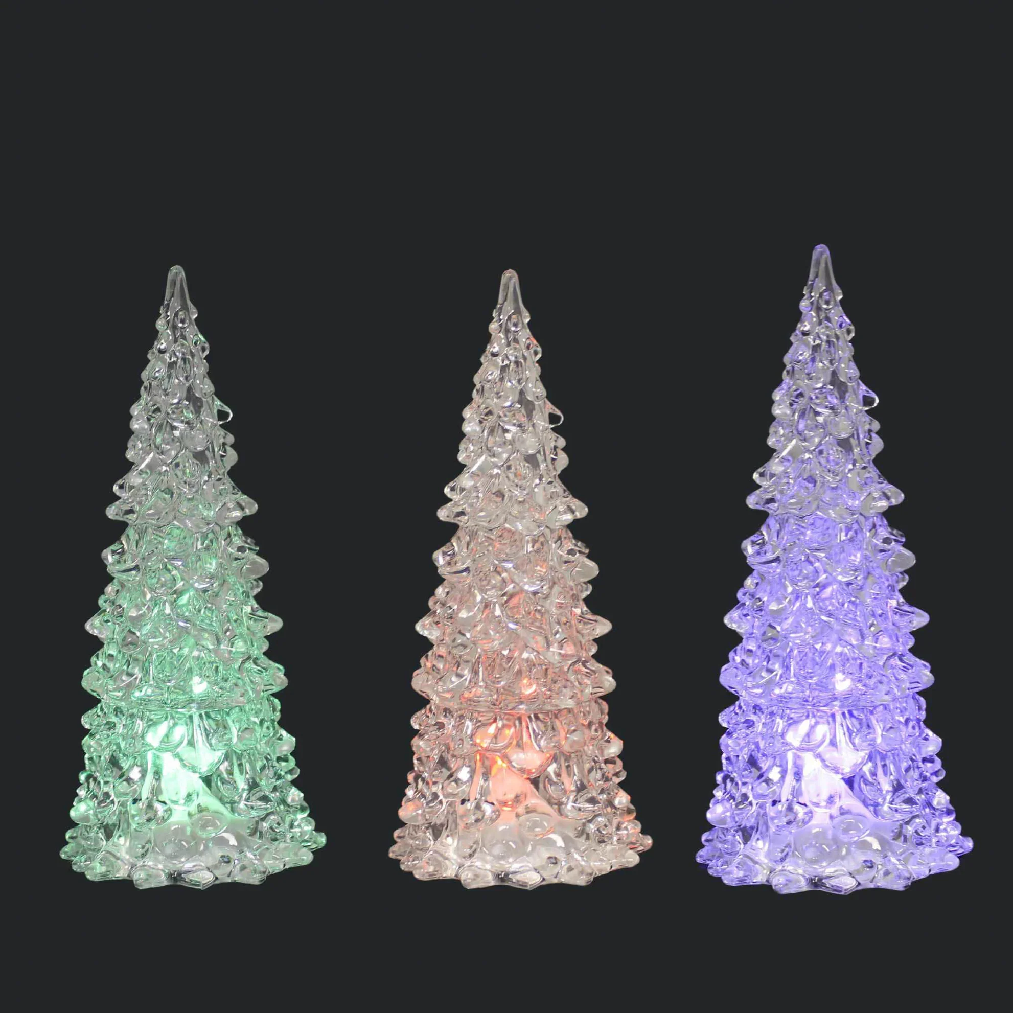 LED Lighted Trees, Set of 5, 7-9" - Image 2