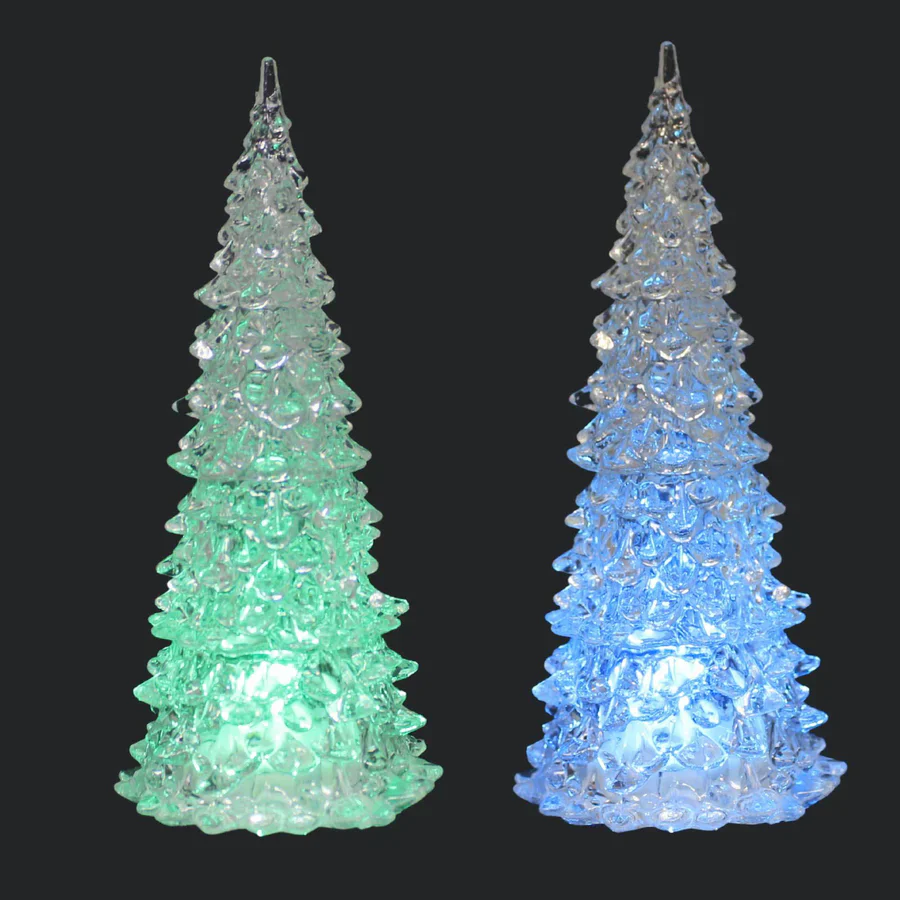 LED Lighted Trees, Set of 5, 7-9" - Image 4