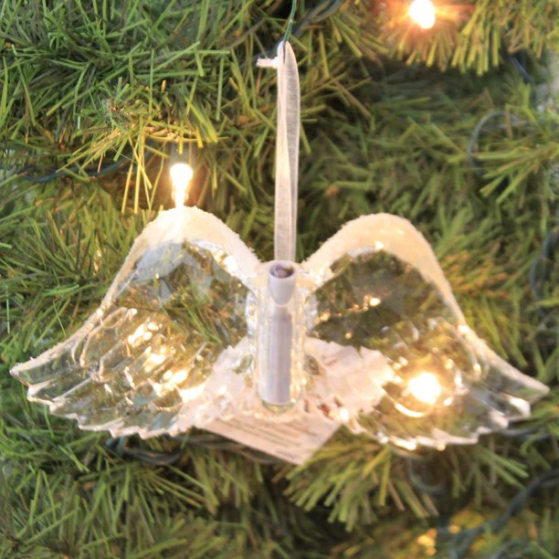 Acrylic "Spirit of Christmas" Angel Wings Ornament, 7" - Image 3
