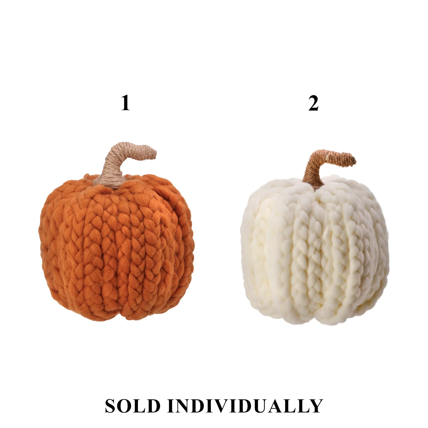 Woven Yarn Pumpkin, 8.5" (2 styles - sold individually)