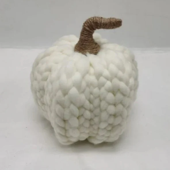 Woven Yarn Pumpkin, 8.5" (2 styles - sold individually) - Image 5