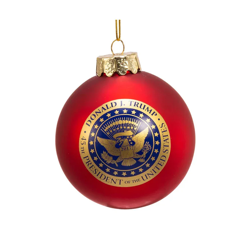 President Trump Glass Ball Ornament, 3" - Image 3
