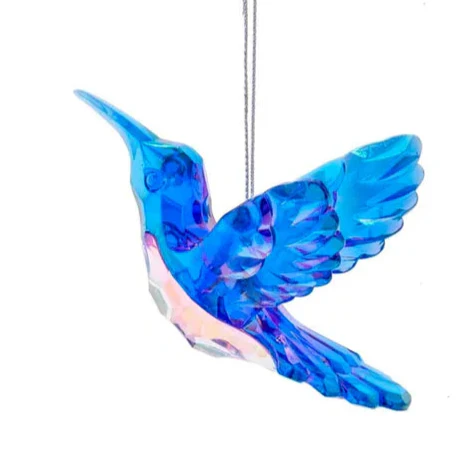 Blue or Green Acrylic Hummingbird Ornament (2 styles - Sold individually) - Image 3