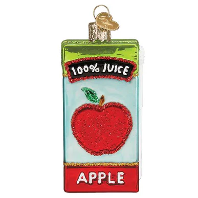 Glass Apple Juice Box Ornament - Image 4
