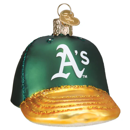 Athletics Baseball Cap Ornament, 3.5" - Image 2