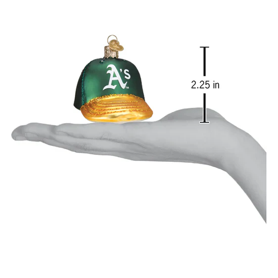 Athletics Baseball Cap Ornament, 3.5" - Image 3