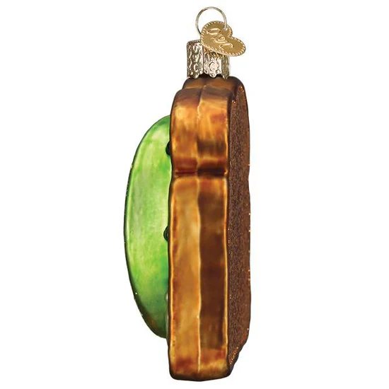 Glass Avocado Toast Ornament, 3" - Image 4