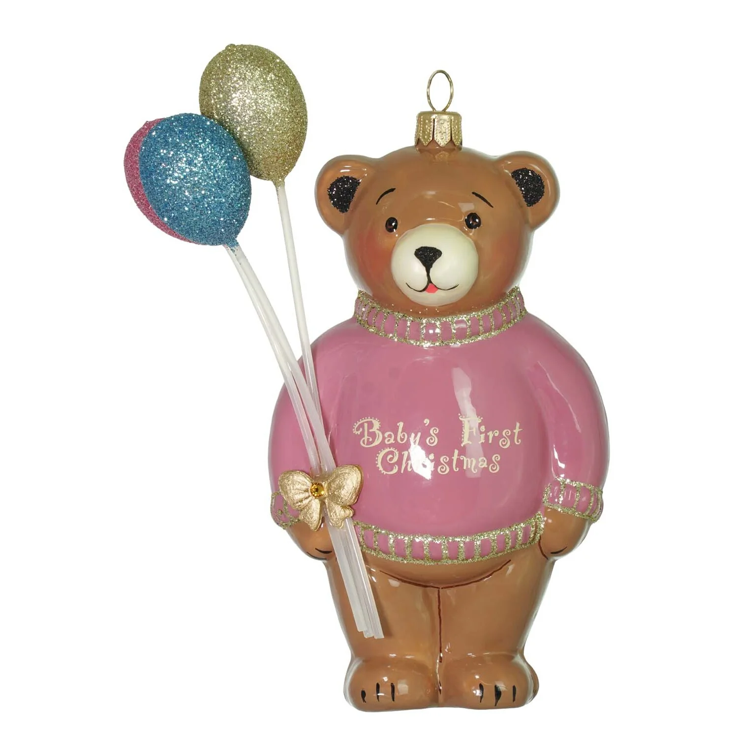 Baby's 1st Christmas Pink Bear Ornament