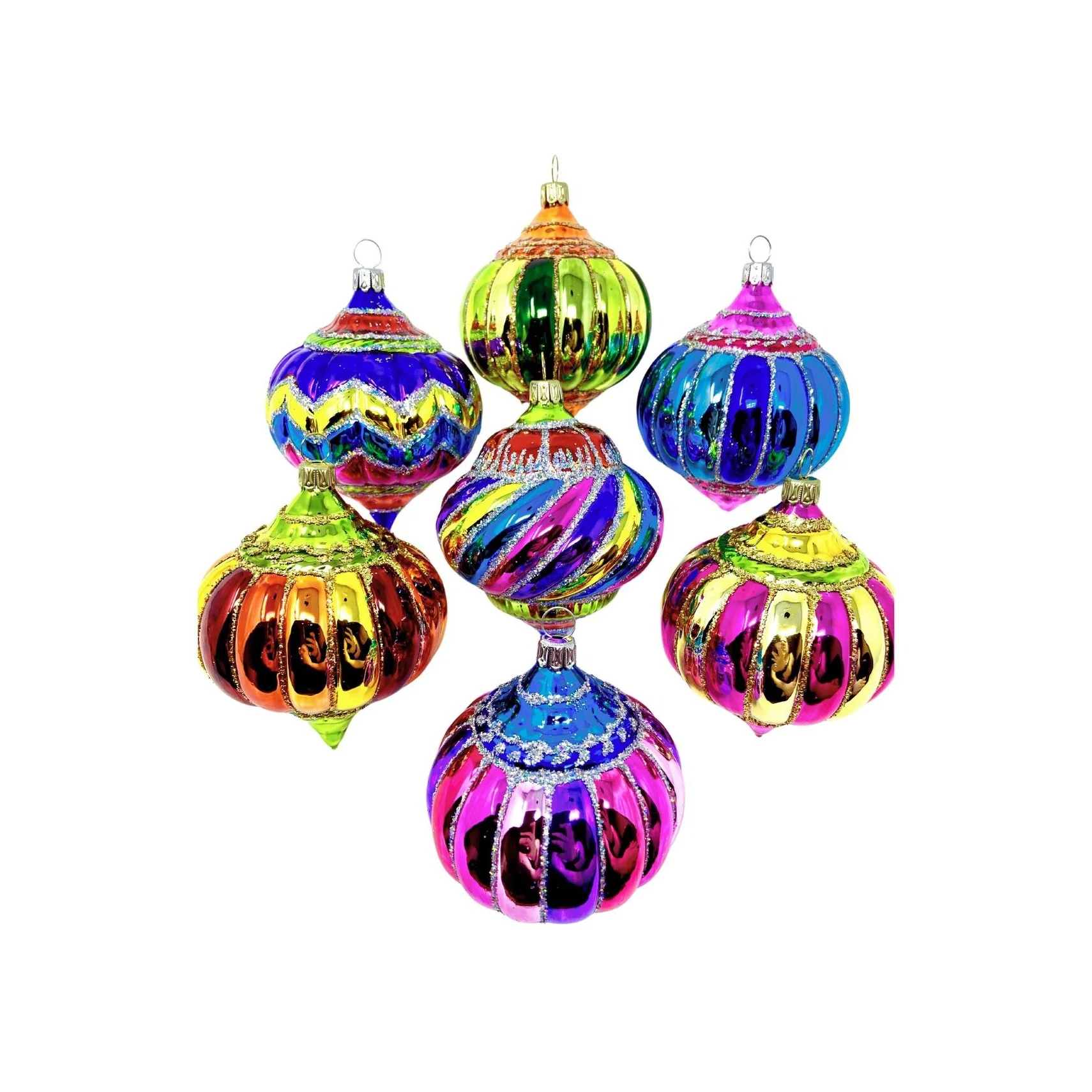 Bart Black Glass Ornaments, 3" (Set of 7) - Image 2