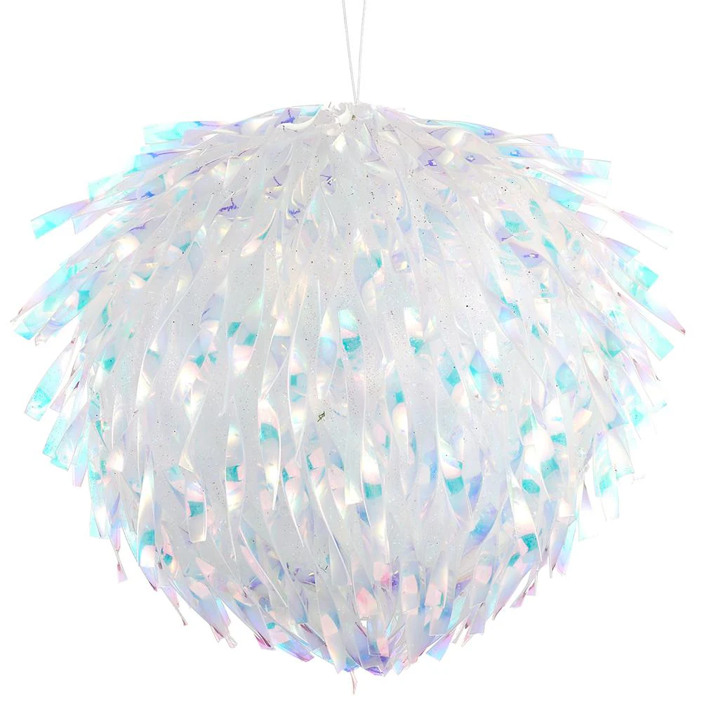 Beaded Tinsel Ball Ornament, 5" (Iridescent)
