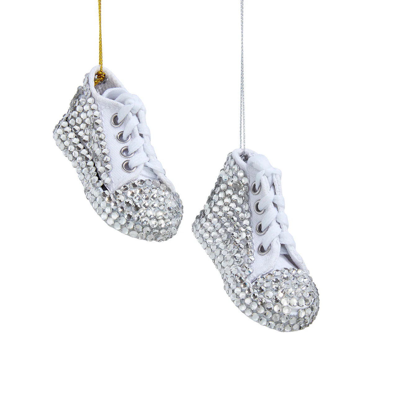 Bedazzled™ Silver Sneaker Ornament, 3" (2 styles - sold individually)