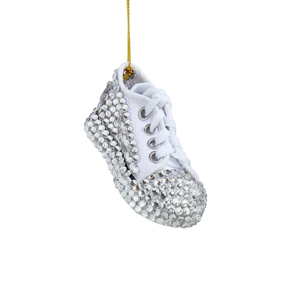 Bedazzled™ Silver Sneaker Ornament, 3" (2 styles - sold individually) - Image 2