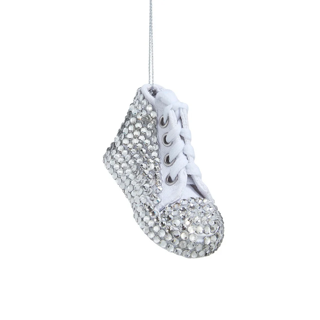 Bedazzled™ Silver Sneaker Ornament, 3" (2 styles - sold individually) - Image 3