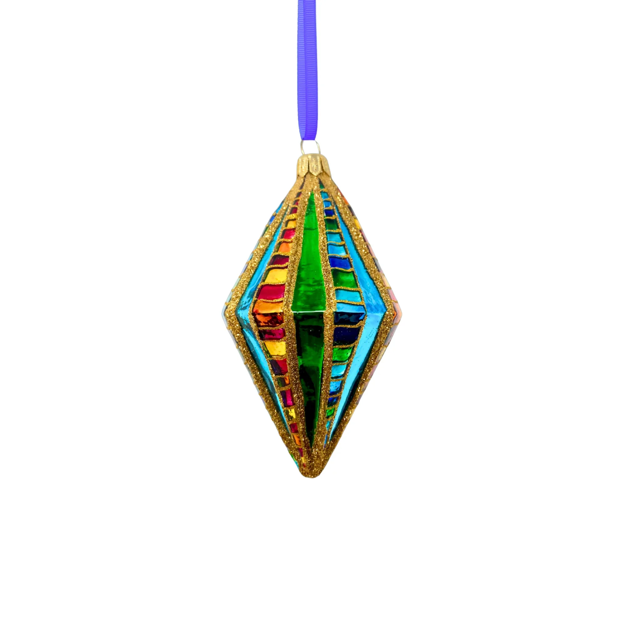 Big Winner Diamond Glass Ornament, 4" - Image 2