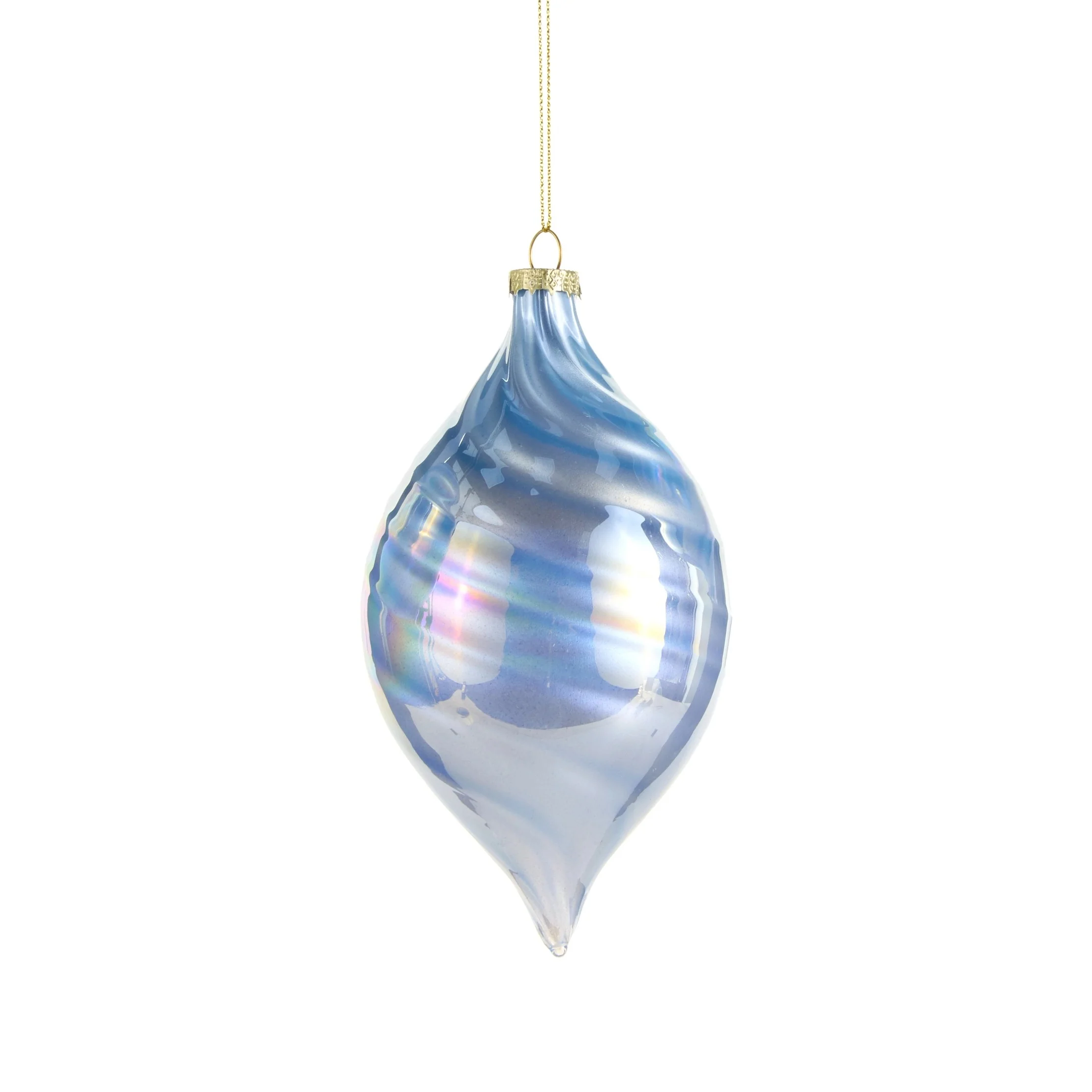 Blue Iridescent Ornament, 4" (3 styles - sold individually) - Image 3