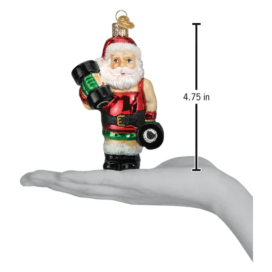 Bodybuilder Santa Ornament, 4.75" - Image 5
