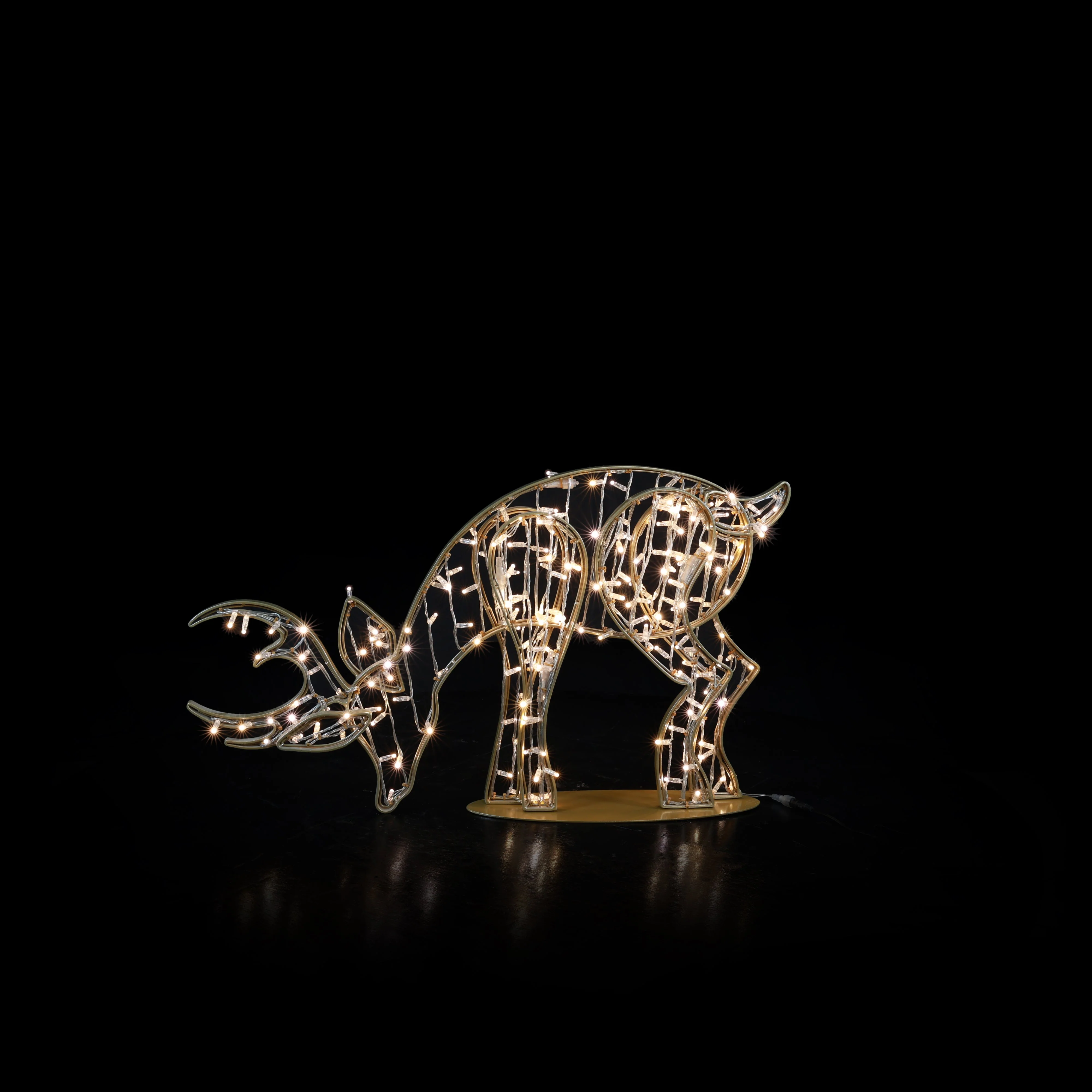 Large Bowing Deer Figure, LED Lit, 75" - Image 3