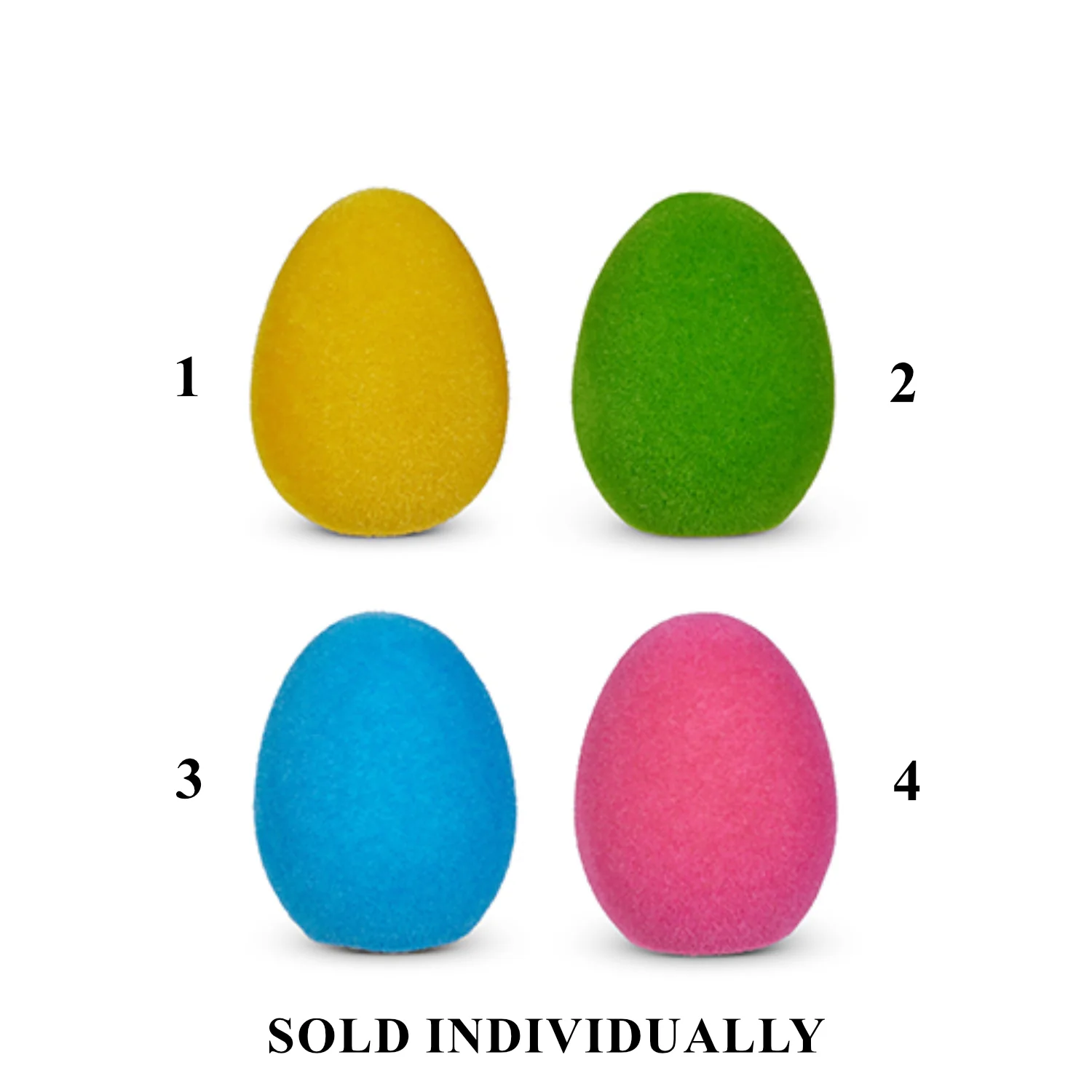 Bright Flocked Egg, 5.5" (4 styles - sold individually)