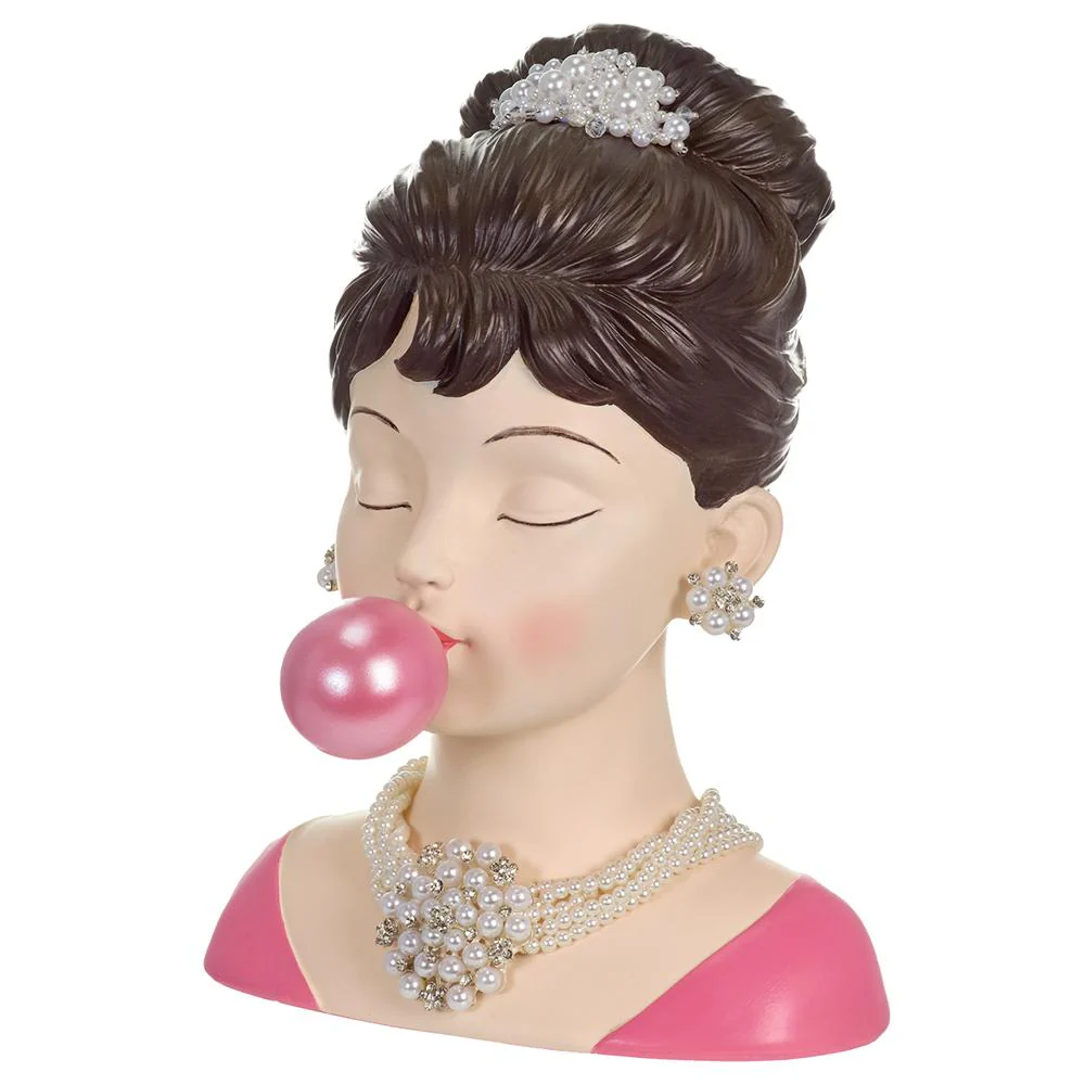 Bubble Gum Lady Planter, 11.5" (Pink	) - Image 2