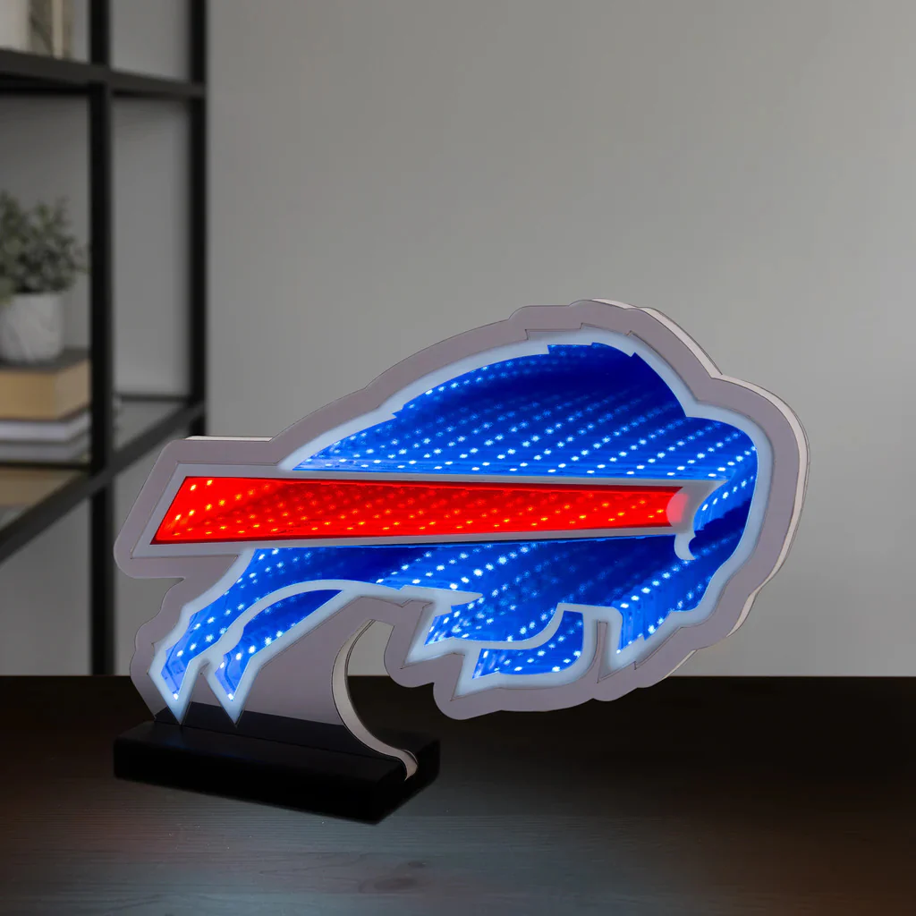 Buffalo Bills Logo Sign, LED Infinity Light, Acrylic, w/UL Plug, 9"