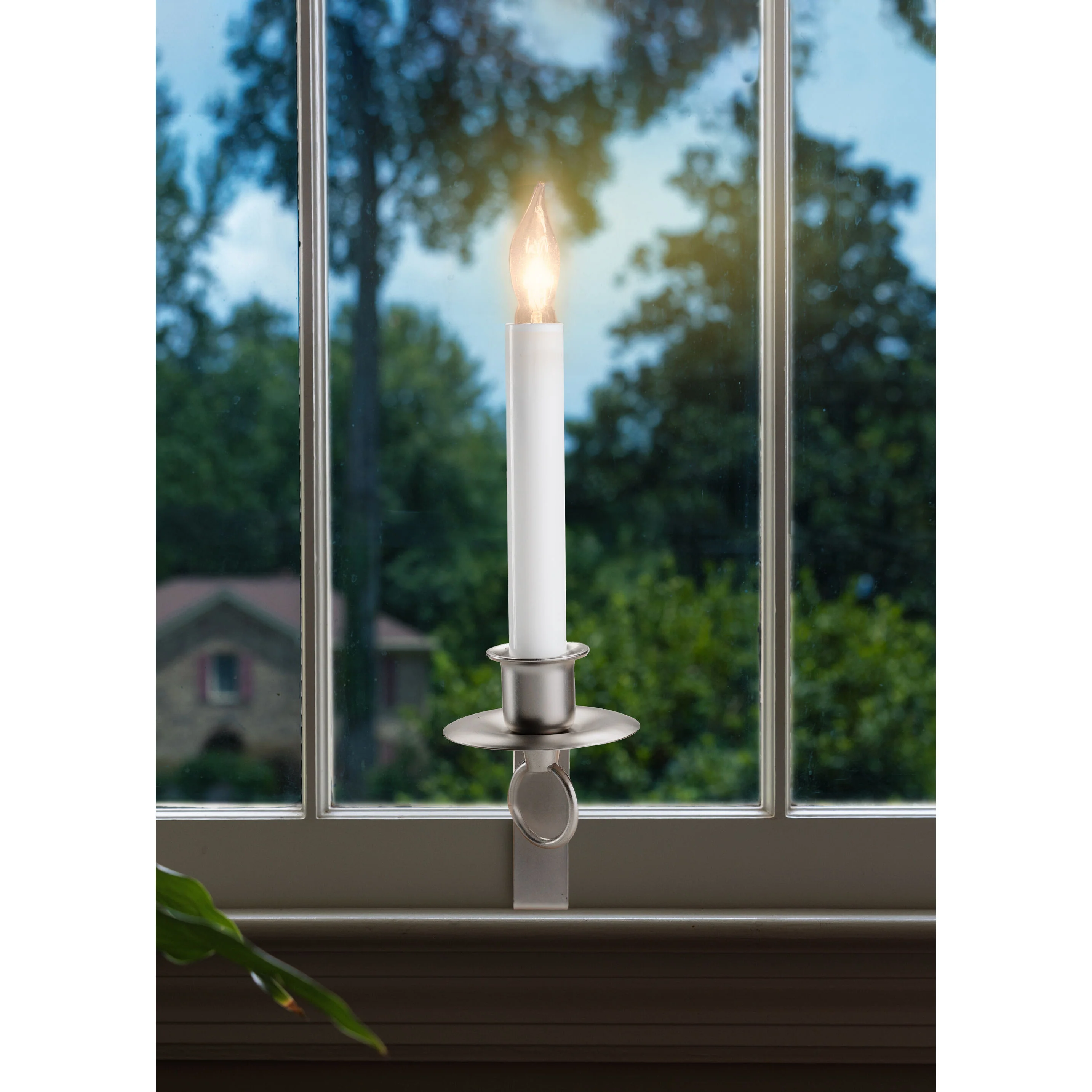 Cambridge Bracket Pewter LED Bulb Candle W/ Sensor, 12" (Set of 4) - Image 2