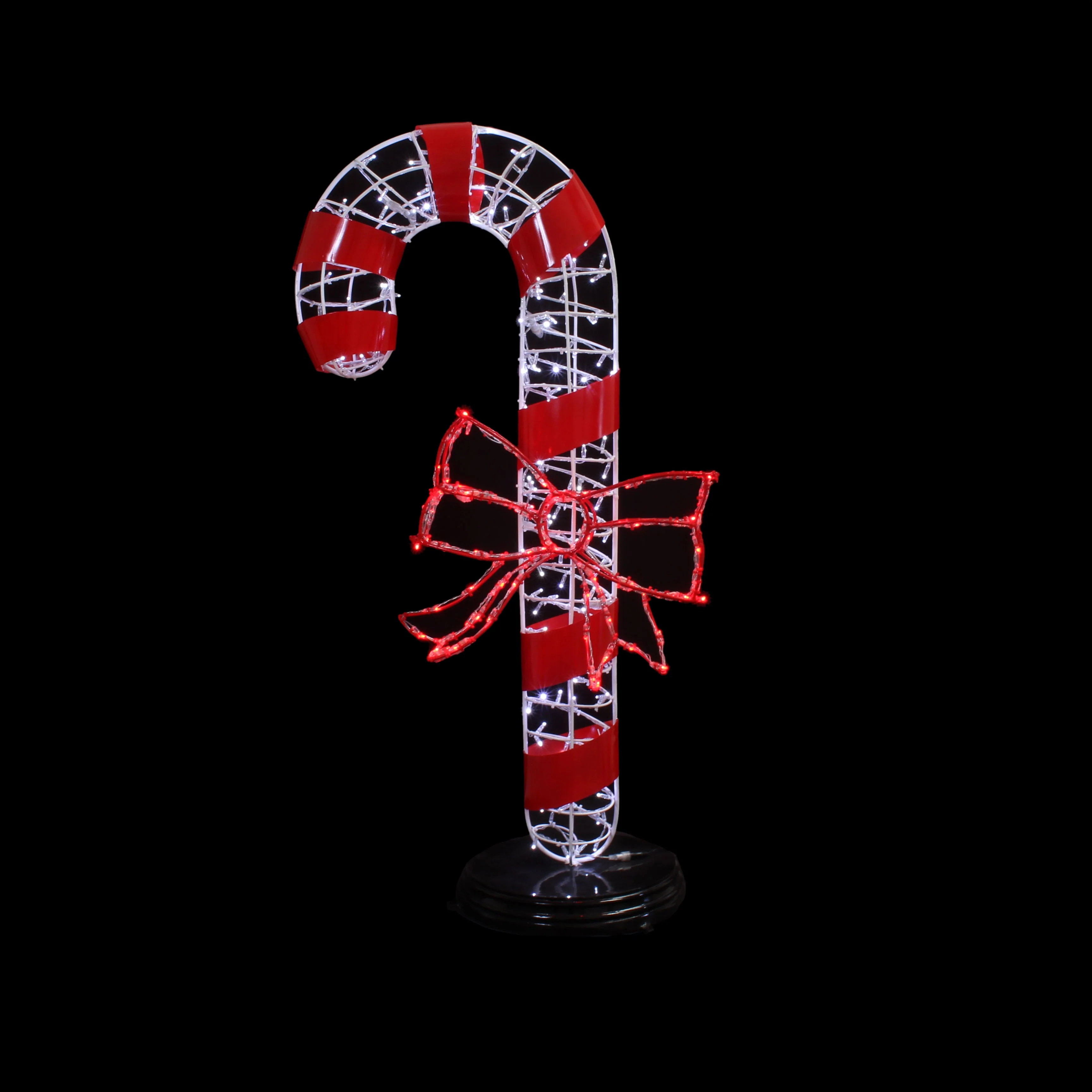 Large Candy Cane Decoration, LED Lit (White), 3ft / 6ft - Image 2