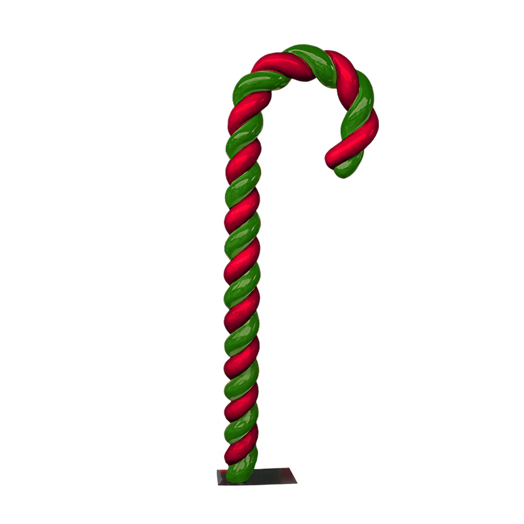 Giant Fiberglass Candy Cane Decoration, 138" - Image 4