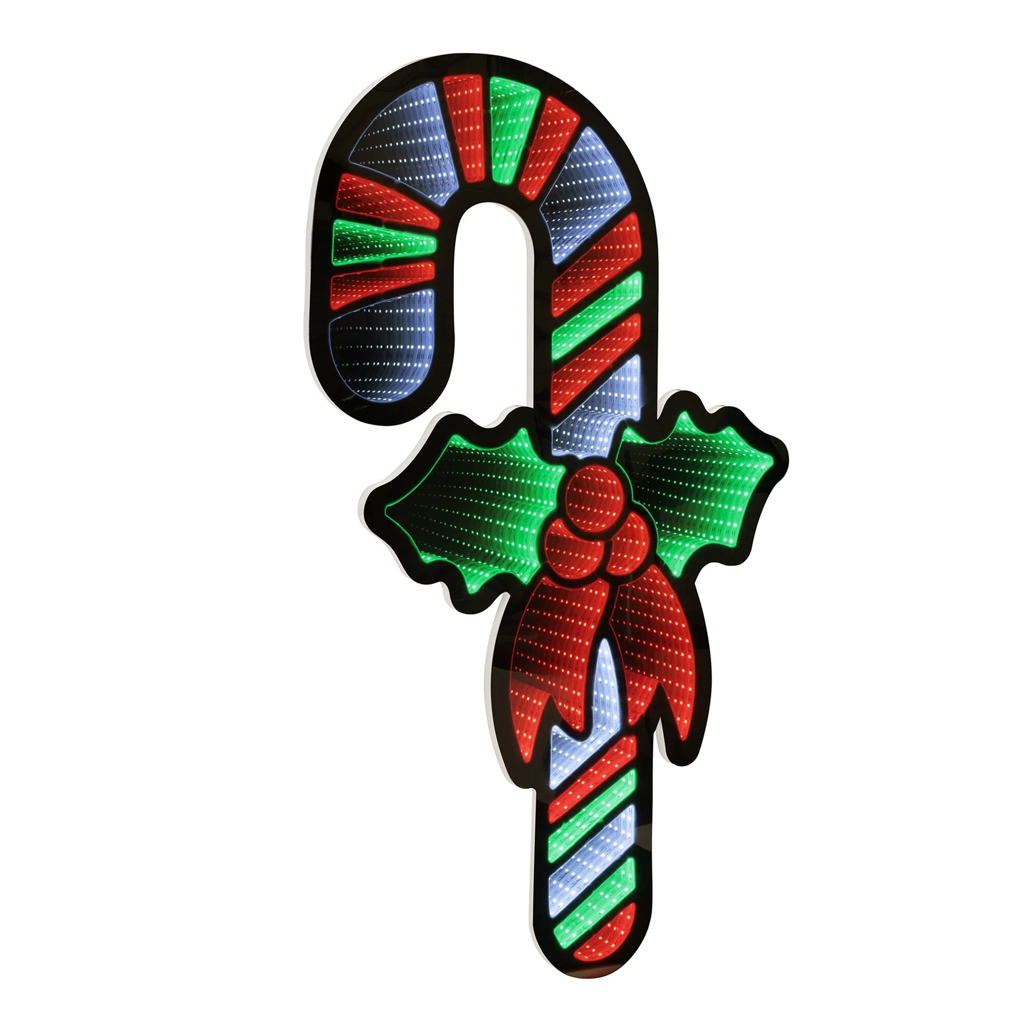 Candy Cane Infinity Light, Acrylic w/UL Plug, 35"j