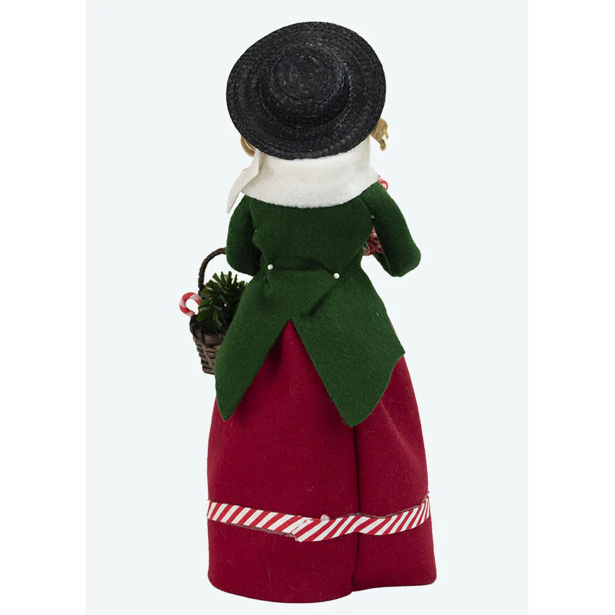 Candy Cane Lady Caroler Figurine, 13" - Image 4