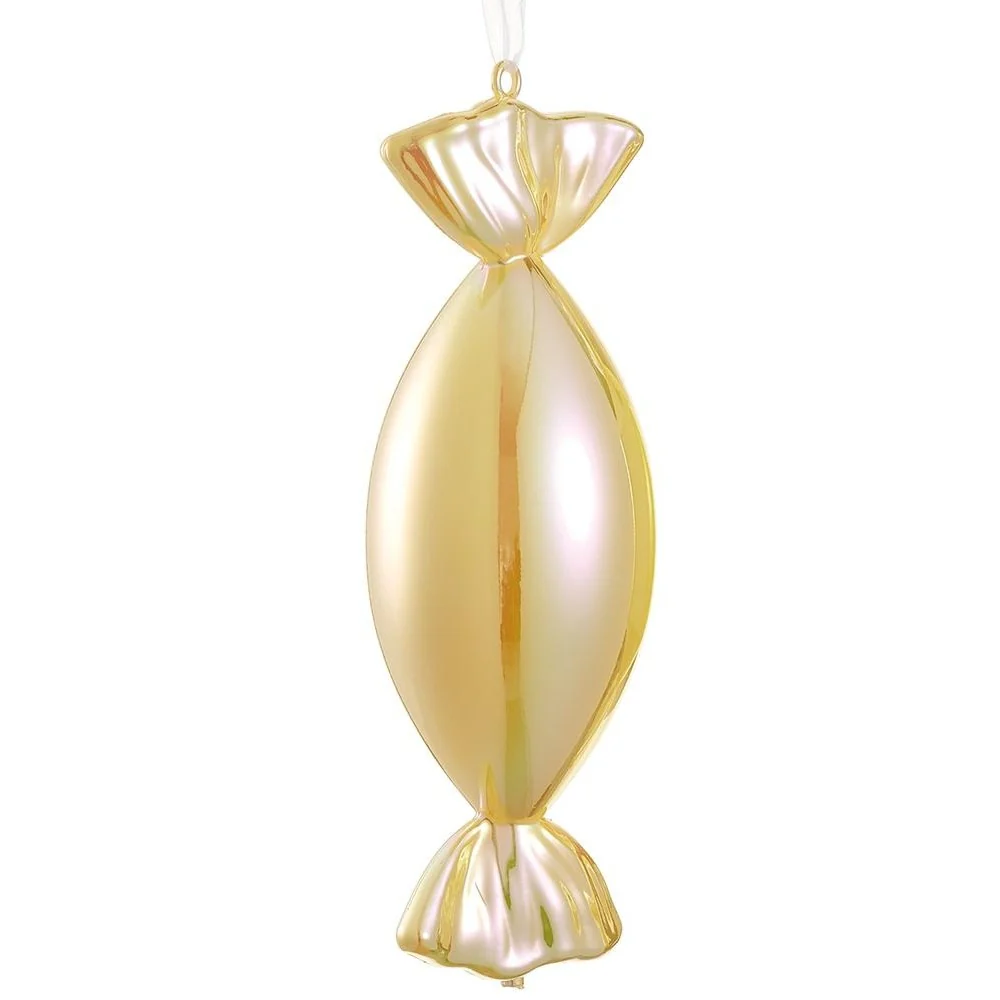 Candy Ornament, 12" (Yellow Iridescent) (2 styles - sold individually) - Image 2
