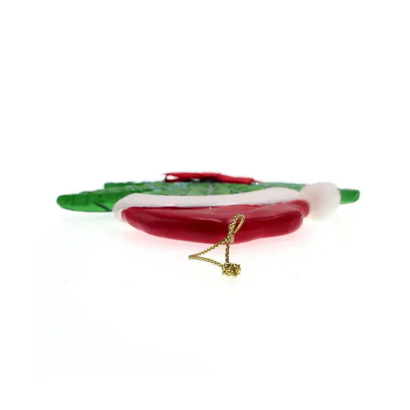 Cannabis Leaf With Santa Hat Ornament for Personalization - Image 6
