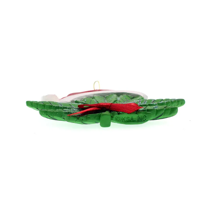 Cannabis Leaf With Santa Hat Ornament for Personalization - Image 7